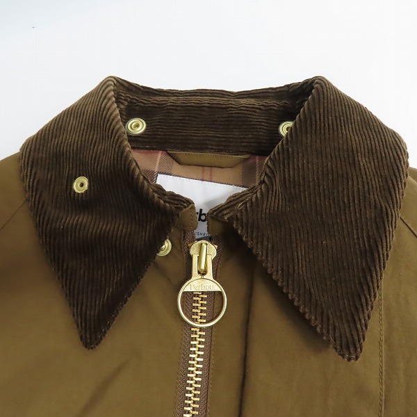 実際に弊社で買取させて頂いたBarbour/バブアー OS BURGHLEY-MU-TECH/ナイロン カーキ ロングコート 2002271/36の画像 5枚目