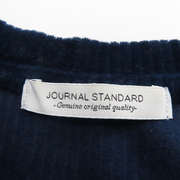 実際に弊社で買取させて頂いたJOURNAL STANDARD/ジャーナルスタンダード ベロア生地/ワンポケット/クルーネックシャツ/Mの画像 2枚目
