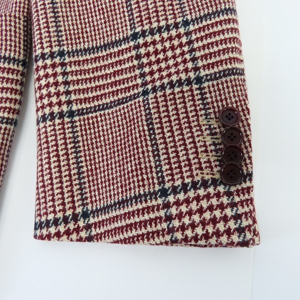 実際に弊社で買取させて頂いたSOVEREIGN UNITED ARROWS/ユナイテッドアローズ 千鳥柄ウールテーラードジャケット/52の画像 5枚目
