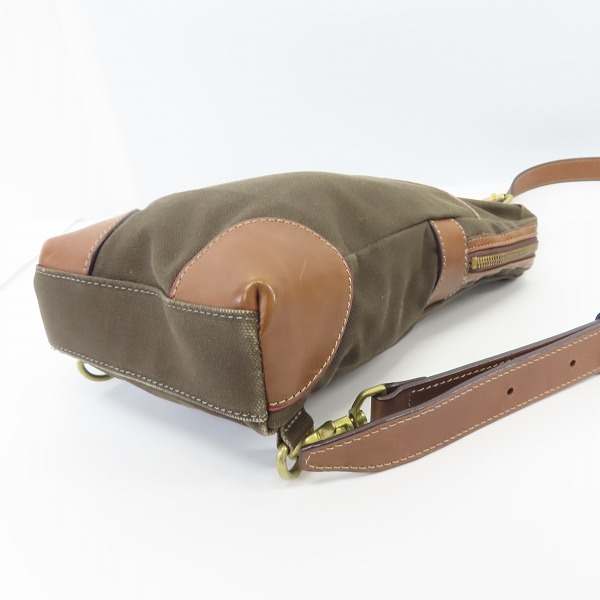 実際に弊社で買取させて頂いたPaul Smith/ポールスミス レザー/キャンバス コンビネーション ワンショルダーバッグの画像 2枚目