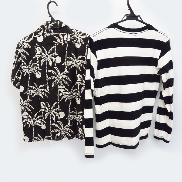 実際に弊社で買取させて頂いたTHE CRIMIE/クライミー ボーダー柄 カットソー/ロンT オープンカラーシャツ 2点セットの画像 1枚目