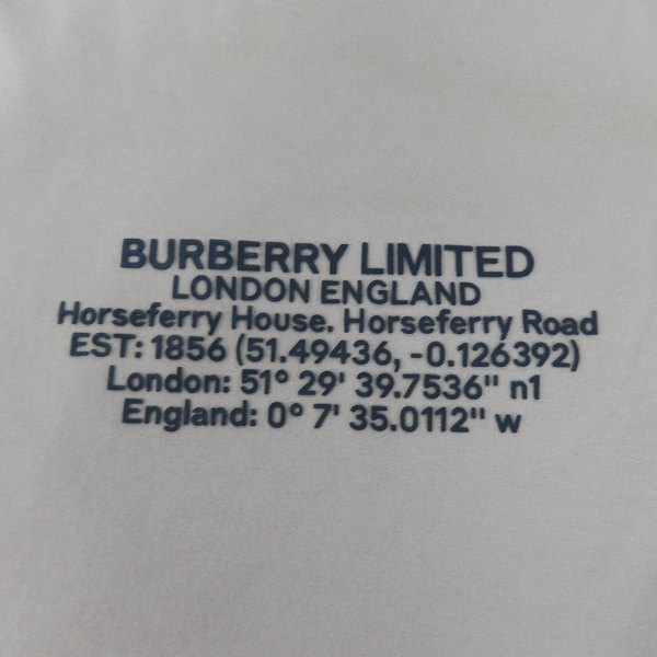 実際に弊社で買取させて頂いたBURBERRY/バーバリー フロント ロゴ 半袖Tシャツ/S の画像 5枚目