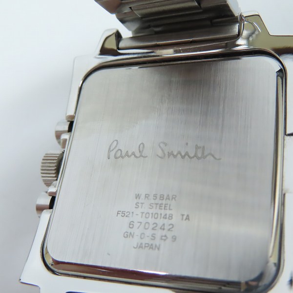 実際に弊社で買取させて頂いたPaulSmith/ポールスミス クオーツ腕時計 F521-T010148【動作未確認】の画像 3枚目