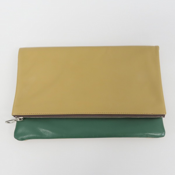 実際に弊社で買取させて頂いたUNITED ARROWS/ユナイテッドアローズ 二つ折り レザークラッチバッグ BLEUET