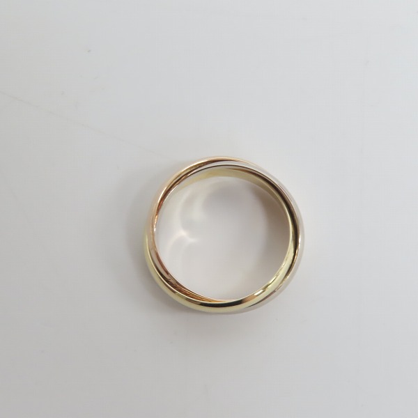 実際に弊社で買取させて頂いたCartier/カルティエ TRINITY RING/トリニティリング 3連 指輪  Au750/14号の画像 2枚目