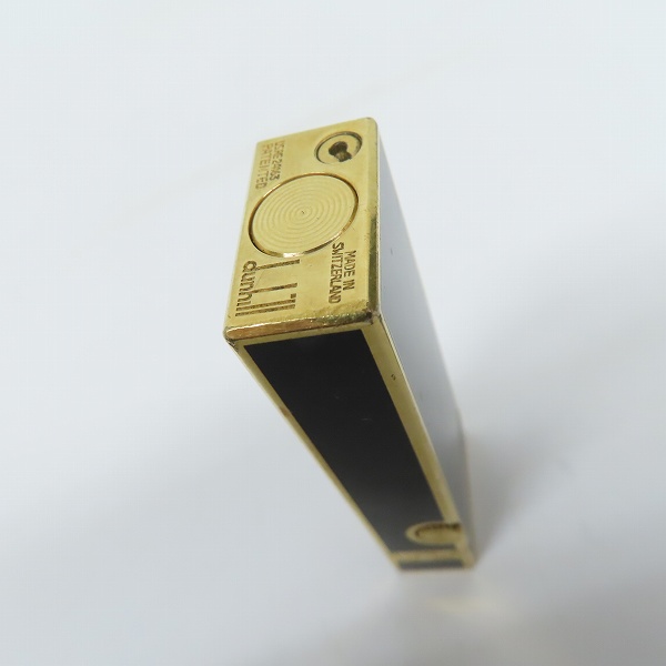 実際に弊社で買取させて頂いたdunhill/ダンヒル サイドローラーガスライター ブラック×ゴールドの画像 6枚目