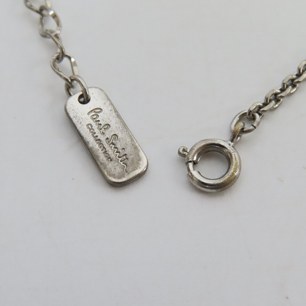 実際に弊社で買取させて頂いたPaul Smith/ポールスミス COLLECTION ロゴ プレート ペンダント/ネックレス チェーン付きの画像 6枚目