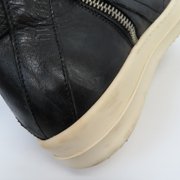 実際に弊社で買取させて頂いたRick Owens/リックオウエンス ジオバスケット サイドジップスニーカー/41の画像 9枚目