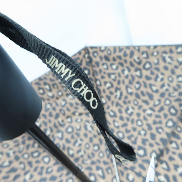 実際に弊社で買取させて頂いた【未使用】JIMMY CHOO/ジミーチュウ 折りたたみ傘/アンブレラ ヒョウ柄デザイン ワンタッチ式の画像 5枚目