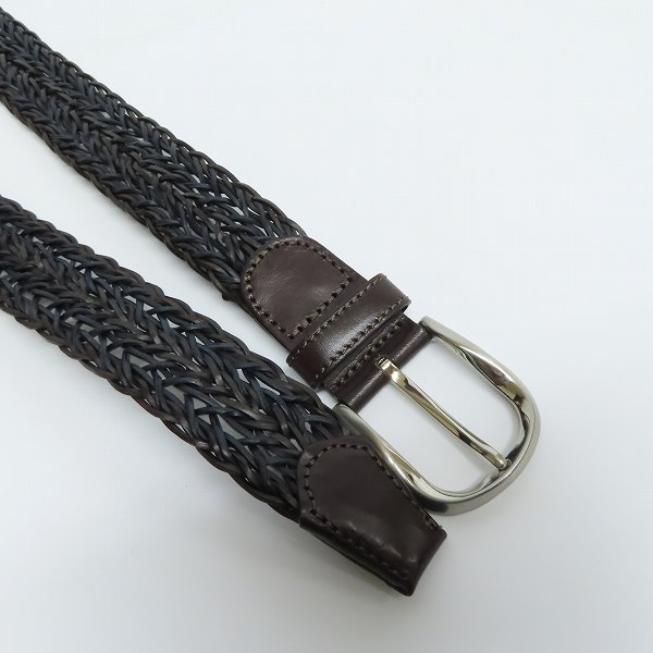 実際に弊社で買取させて頂いたPaul Smith collection/ポールスミスコレクション イントレチャート メッシュレザーベルトの画像 2枚目