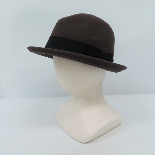 実際に弊社で買取させて頂いたCA4LA/カシラ ウール ブラウン系 中折れハット/帽子の画像 1枚目
