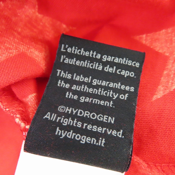 実際に弊社で買取させて頂いたHYDROGEN/ハイドロゲン 総スター柄 半袖Tシャツ/XLの画像 4枚目