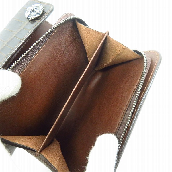 実際に弊社で買取させて頂いたFUNNY/ファニー グラブ ポロサスクロコダイル ミディアムウォレット 財布の画像 5枚目