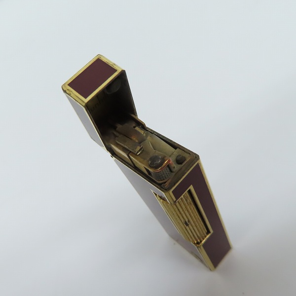 実際に弊社で買取させて頂いたdunhill/ダンヒル サイドローラーガスライター レッド×ゴールドの画像 4枚目