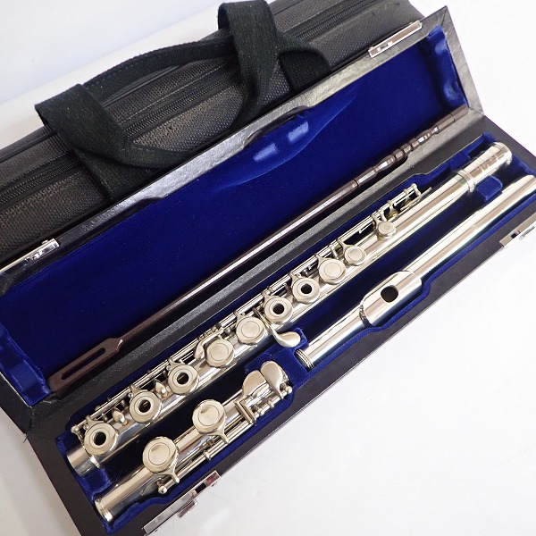 実際に弊社で買取させて頂いた【難有り】Muramatsu/ムラマツ 型番不明 フルート インラインリングキィ ハードケース・ケースカバー付き