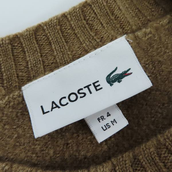 実際に弊社で買取させて頂いたLACOSTE/ラコステ クルーネック スウェット ニット セーター/プルオーバー/M/L 2点セットの画像 2枚目