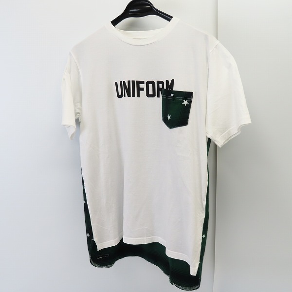 実際に弊社で買取させて頂いたuniform experiment/ユニフォーム エクスペリメント white line 胸ポケット カットソー/Tシャツ UE-167054/2