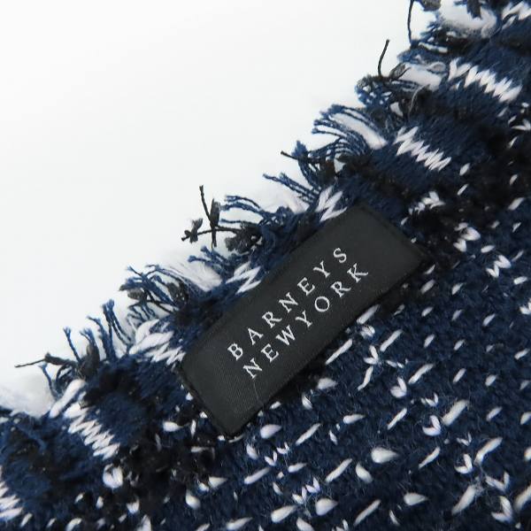 実際に弊社で買取させて頂いたBARNEYS NEWYORK/バーニーズニューヨーク 2019年モデル ノーカラージャケット size:38の画像 2枚目