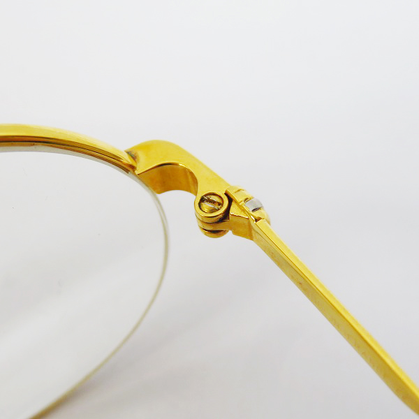 実際に弊社で買取させて頂いたCartier/カルティエ ハーフリム 度入り 眼鏡/メガネフレームの画像 6枚目