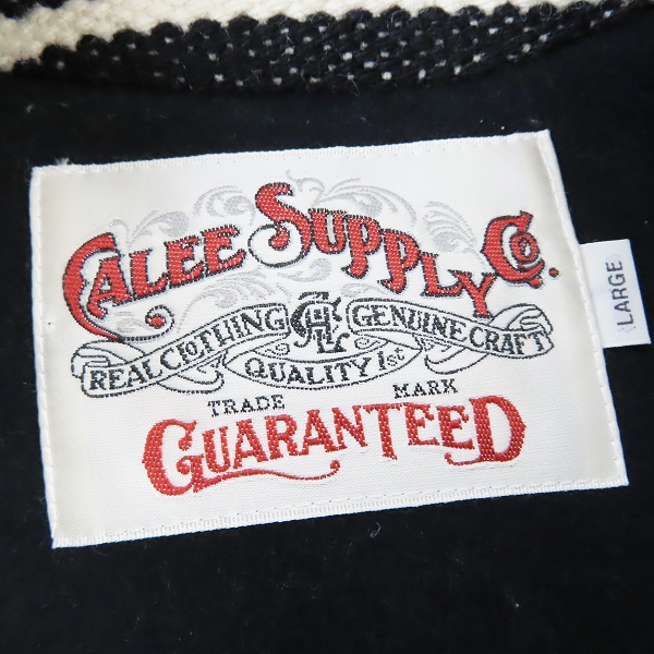 実際に弊社で買取させて頂いたCALEE/キャリー MELTON WOOL BORDER VEST ウールベスト/Lの画像 2枚目