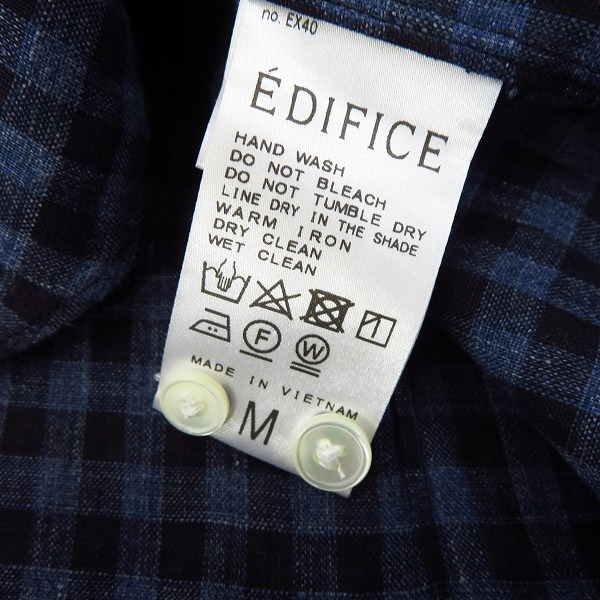 実際に弊社で買取させて頂いたEDIFICE/エディフィス TESSITURA MONTI リネン長袖シャツ/Mの画像 3枚目