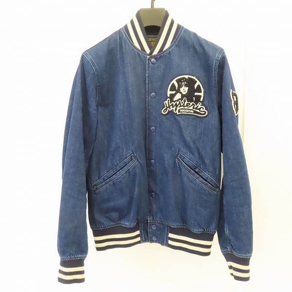 実際に弊社で買取させて頂いたHYSTERIC GLAMOUR/ヒステリックグラマー デニムスタジャン ガールワッペン 0261AB04/Mの画像 0枚目
