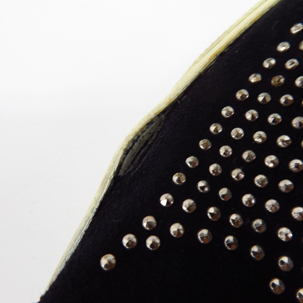 実際に弊社で買取させて頂いたJIMMY CHOO/ジミーチュウ グリッター スタッズ スリッポン/38の画像 7枚目
