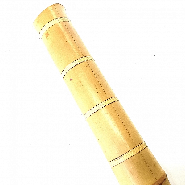 実際に弊社で買取させて頂いた尺八 在銘 月山 都山流 銀輪巻き 全長57.5cm 和楽器の画像 4枚目