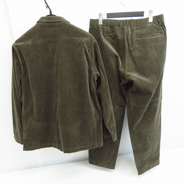 実際に弊社で買取させて頂いた417 by EDIFICE/エディフィス コーデュロイ生地 2Bテーラードジャケット/パンツ セットアップ カーキ系の画像 1枚目