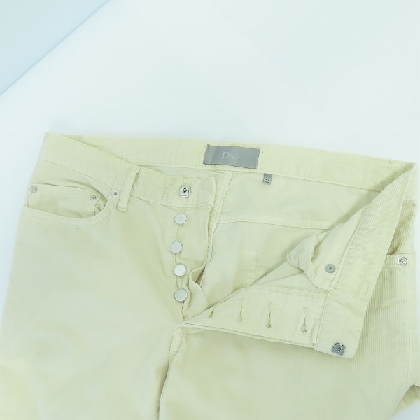 実際に弊社で買取させて頂いたdior homme/ディオールオム コーデュロイパンツ ホワイト 30の画像 4枚目