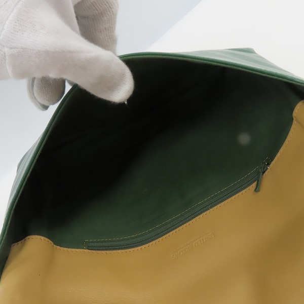 実際に弊社で買取させて頂いたUNITED ARROWS/ユナイテッドアローズ 二つ折り レザークラッチバッグ BLEUETの画像 2枚目