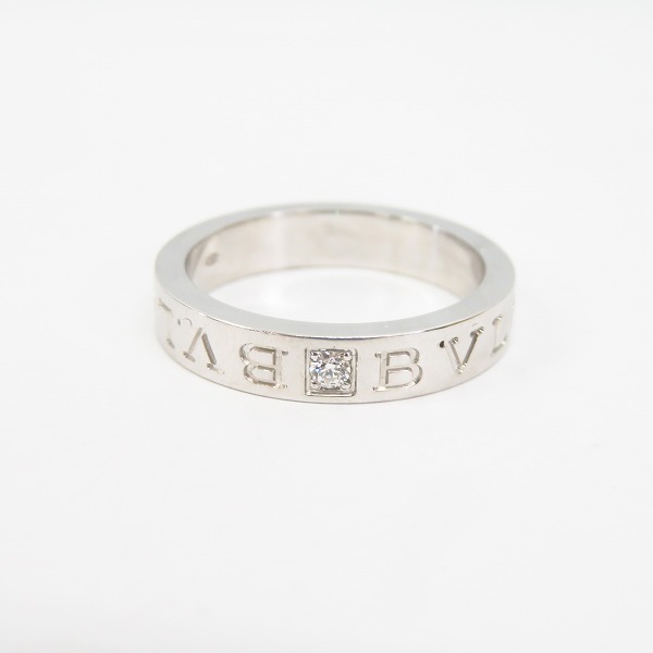 実際に弊社で買取させて頂いたBVLGARI/ブルガリ リング ダブルロゴ 1ダイヤ 750WG 15.5号の画像 1枚目