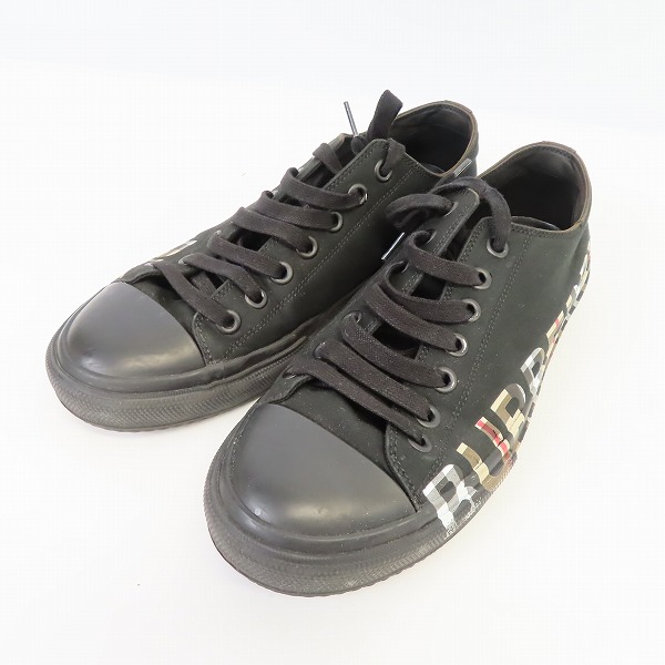 実際に弊社で買取させて頂いたBURBERRY/バーバリー サイドチェック柄ロゴ ローカットスニーカー 43