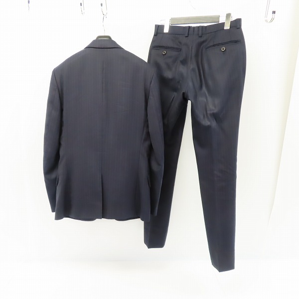 実際に弊社で買取させて頂いたPaul Smith LONDON×Ermenegildo Zegna/ポールスミス×エルメネジルドゼニア ストライプ セットアップ スーツ/Sの画像 1枚目