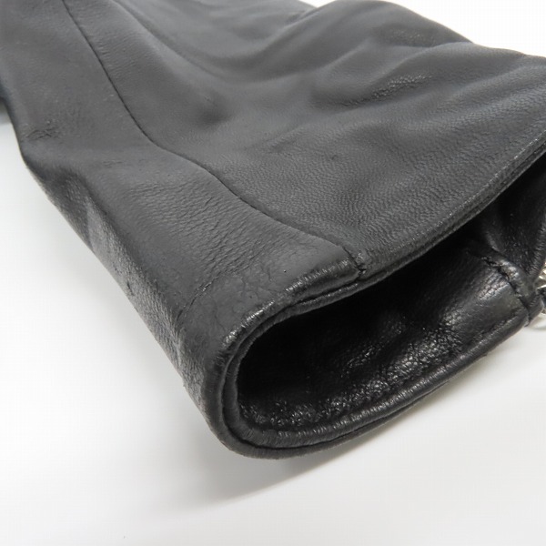 実際に弊社で買取させて頂いたDEAL DESIGN/ディールデザイン レザースリーブ ジップ アップパーカー DA-171/Sの画像 6枚目