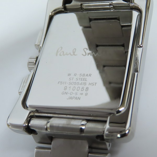 実際に弊社で買取させて頂いたPaulSmith/ポールスミス クロノグラフ 腕時計 F511-S055415【動作未確認】の画像 3枚目