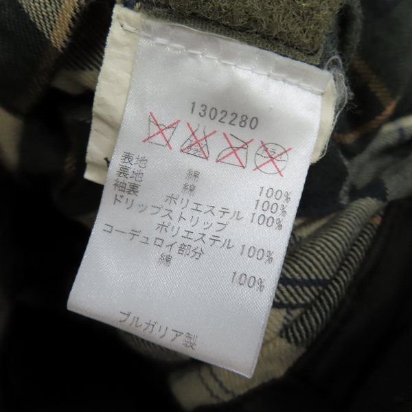 実際に弊社で買取させて頂いたBarbour/バブアー SL BEDALE WASHED ウォッシュドビデイルジャケット スリムフィット 1302280/38の画像 3枚目