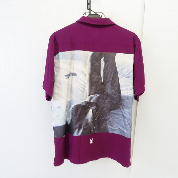 実際に弊社で買取させて頂いたPLAYBOY×THE CRIMIE/プレイボーイ×クライミー ベッドフォト開襟シャツ/XLの画像 1枚目