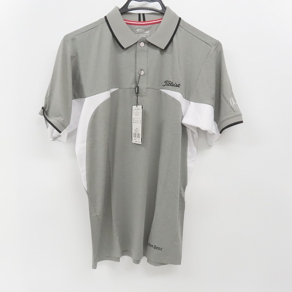 実際に弊社で買取させて頂いた【未使用】Titleist/タイトリスト ゴルフ Mercedes-Benz Collection ストレッチポロシャツ グレー/L