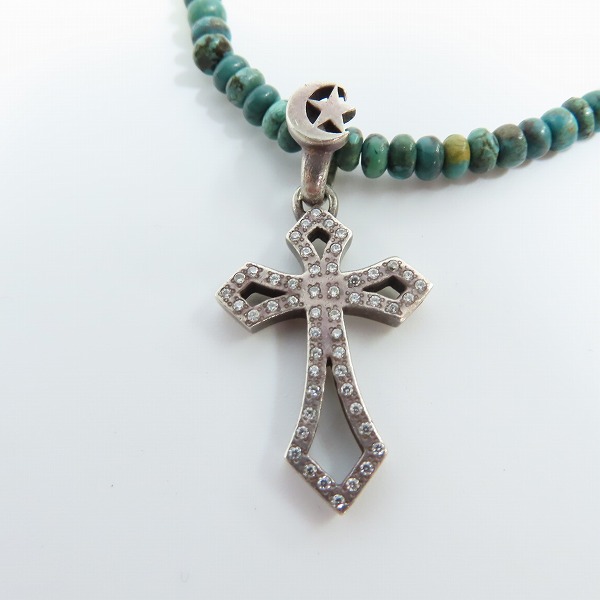 実際に弊社で買取させて頂いたCrescent Luna/クレセントルナ エルマー ターコイズ クロス ネックレスの画像 1枚目