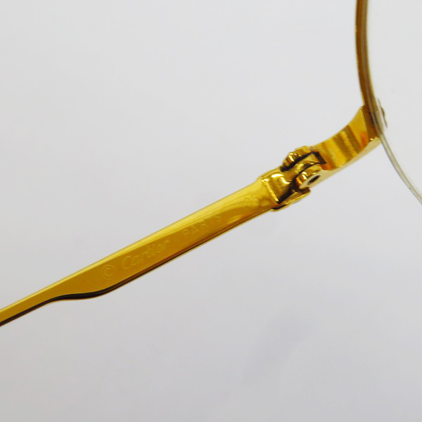 実際に弊社で買取させて頂いたCartier/カルティエ ハーフリム 度入り 眼鏡/メガネフレームの画像 4枚目