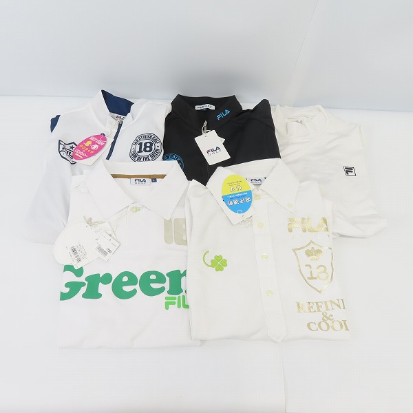 実際に弊社で買取させて頂いた【未使用含む】FILA/フィラ GOLF ポロシャツ等 ゴルフウエア L 5点セット
