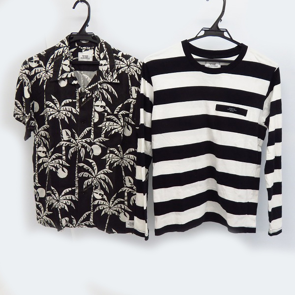 実際に弊社で買取させて頂いたTHE CRIMIE/クライミー ボーダー柄 カットソー/ロンT オープンカラーシャツ 2点セット