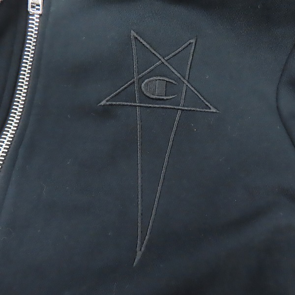実際に弊社で買取させて頂いたRick Owens×Champion/リックオウエンス×チャンピオン ジップアップパーカー CM21S0009-216759/Mの画像 5枚目