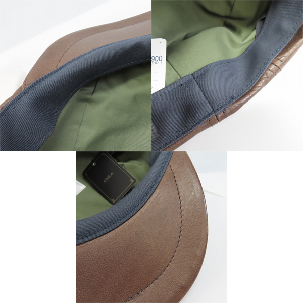 実際に弊社で買取させて頂いたCUSTOM MADE FOR CA4LA/カスタムメイド KNOX/ノックス MI-HUN-HL ホースレザー 帽子 NOX-00390/59cmの画像 8枚目