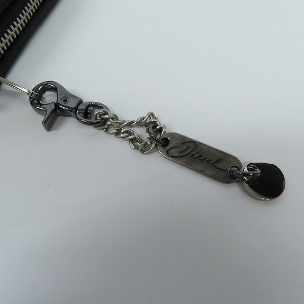 実際に弊社で買取させて頂いたDIESEL/ディーゼル レザー ラウンドジップ 長財布/ロングウォレット  スタッズの画像 6枚目