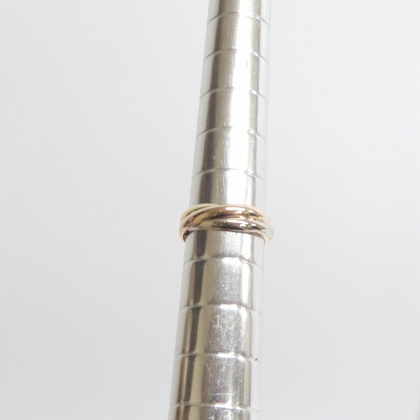 実際に弊社で買取させて頂いたCartier/カルティエ TRINITY RING/トリニティリング 3連 指輪  Au750/14号の画像 6枚目