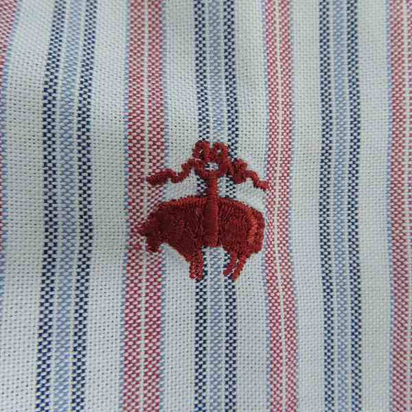 実際に弊社で買取させて頂いたBROOKS BROTHERS/ブルックスブラザーズ ストライプ柄 胸刺繍 長袖シャツ/Lの画像 5枚目