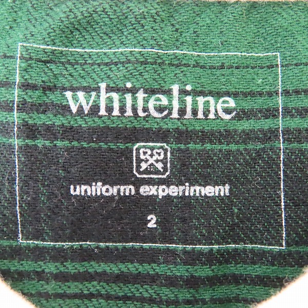 実際に弊社で買取させて頂いたuniform experiment/ユニフォーム エクスペリメント white line 胸ポケット カットソー/Tシャツ UE-167054/2の画像 2枚目