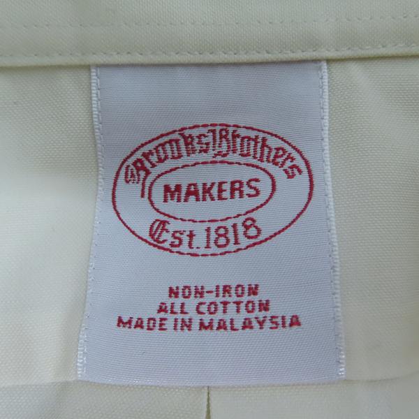 実際に弊社で買取させて頂いたBROOKS BROTHERS/ブルックスブラザーズ 無地 コットン 長袖シャツの画像 2枚目